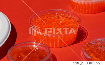 Nuoc Cham Orange Sauce, Red Asian Jelly Dip Smear, Hot Pepper Vietnamese Sauce Nuoc Cham Orange Sauce, Red Asian Jelly Dip Smear, Hot Pepper Vietnamese Sauce 130627270