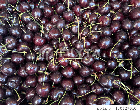 Many cherry fruits pattern. Red berry texture Many cherry fruits pattern. Red berry texture 130627610