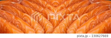 Natural Atlantic Norwegian Salmon Fillet Texture or Pattern Natural Atlantic Norwegian Salmon Fillet Texture or Pattern 130627669
