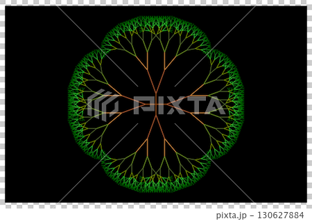 円形フラクタルの木パターンイラスト 130627884