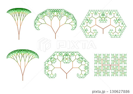 フラクタルの木パターンイラスト 130627886