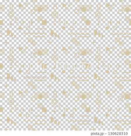 音樂主題幾何無縫圖案背景(金色) 音樂主題幾何無縫圖案背景(金色) 130628310