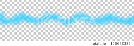 Light soft Blue smoky wave template on transparent background, abstract mockup for dynamic visual effects or digital overlays 130628385