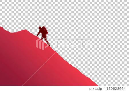 Climber silhouette illustration (mountain, challenge, goal, PNG cutout) Climber silhouette illustration (mountain, challenge, goal, PNG cutout) 130628664