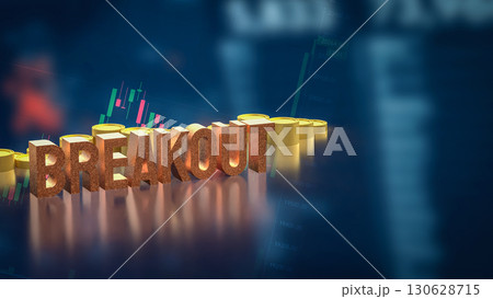 The Breakout Text on Business Background 3d...のイラスト素材 [130628715] - PIXTA