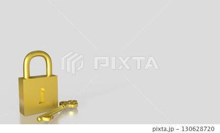 The Golden Key for security concept 3d Rendering. The Golden Key for security concept 3d Rendering. 130628720