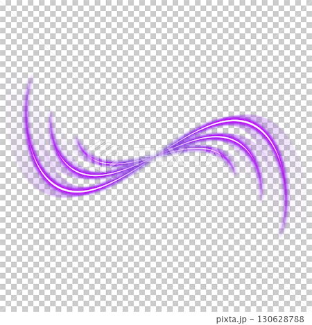 透明背景に鮮やかな紫の光のエフェクト 透明背景に鮮やかな紫の光のエフェクト 130628788