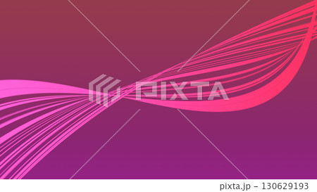 グラデーション背景に赤とピンクの曲線ラインアート 130629193