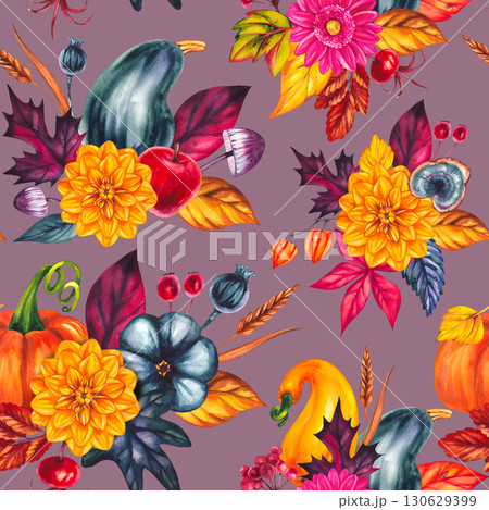 Autumn Watercolor Set Hand Drawn Watercolor Autumn Watercolor Set Hand Drawn Watercolor 130629399