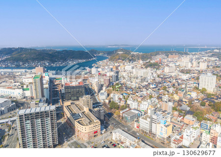 山口県下関市　海峡ゆめタワーからの眺望 130629677