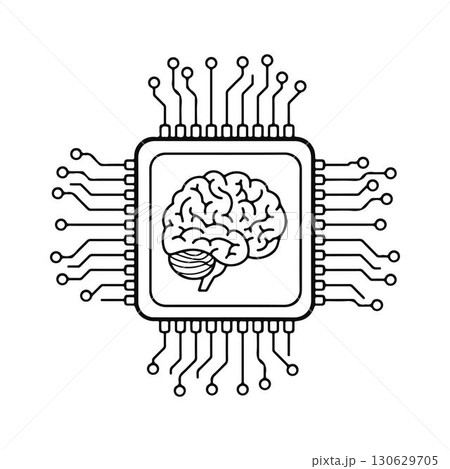 Brain Chip. Neural Chip. Brain Technology. Brain Chip. Neural Chip. Brain Technology. 130629705