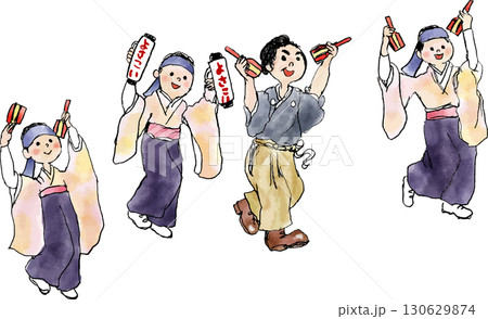 よさこい祭りの人々 130629874
