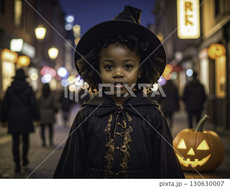 ハロウィン衣装を着た子供 130630007