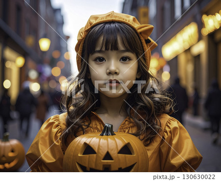 ハロウィン衣装を着た子供 130630022
