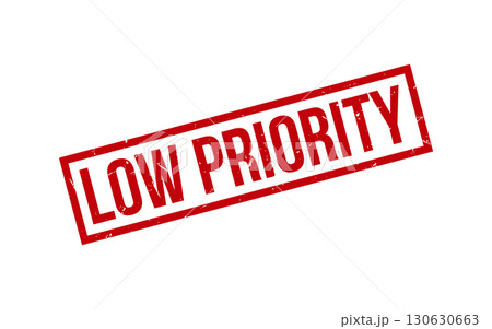 Low Priority Rubber Stamp Seal Vector 130630663