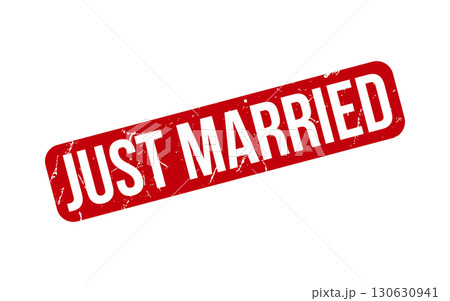 Just Married rubber grunge stamp seal vector 130630941