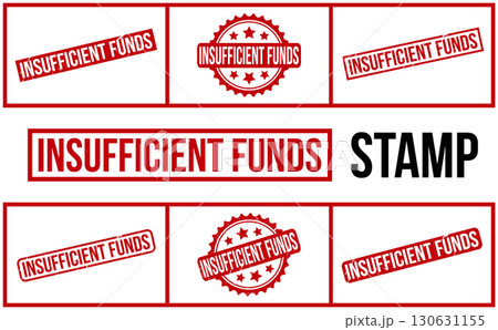 Insufficient Funds rubber grunge stamp set vector Insufficient Funds rubber grunge stamp set vector 130631155