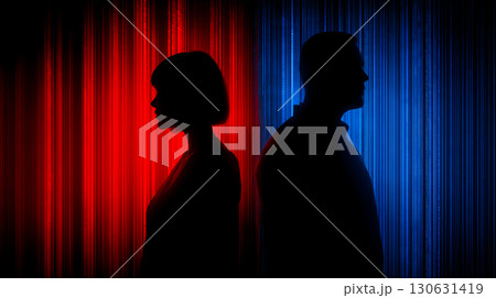 デジタルな二元性を象徴するシーン デジタルな二元性を象徴するシーン 130631419