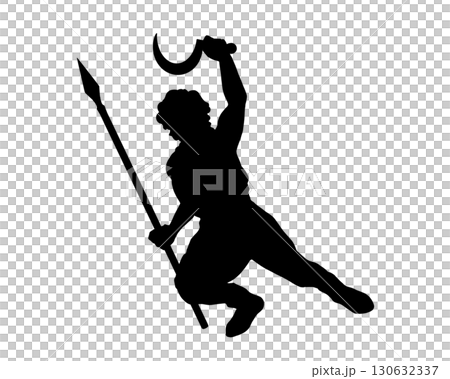 Silhouette illustration of a Boötes constellation 130632337