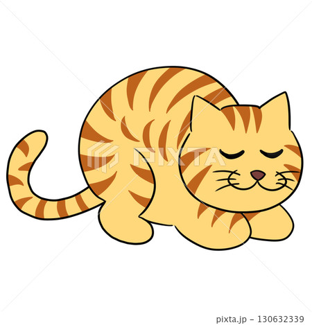 猫 茶トラ イラスト 130632339