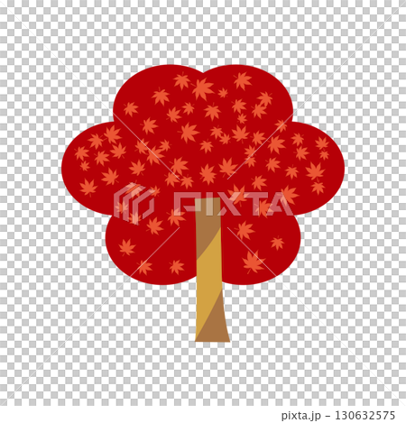 A simple illustration of a tree with autumn leaves A simple illustration of a tree with autumn leaves 130632575