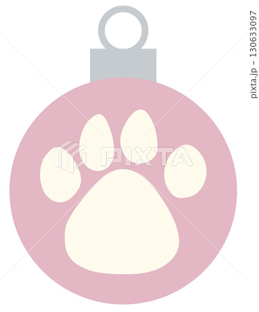 クリスマス飾り オーナメント1 肉球 ピンク クリスマス飾り オーナメント1 肉球 ピンク 130633097