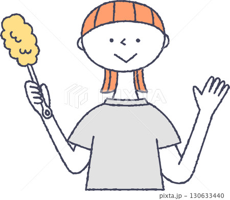 ハンディモップを持つ女性 130633440