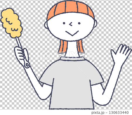 ハンディモップを持つ女性 130633440