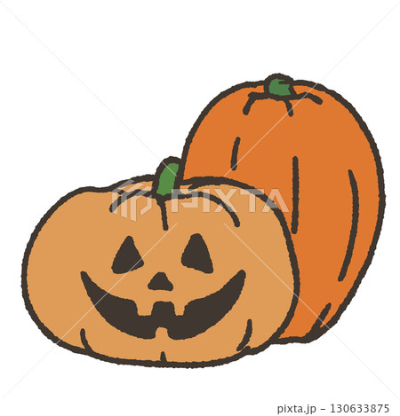 ハロウィンのかぼちゃのイラスト ハロウィンのかぼちゃのイラスト 130633875