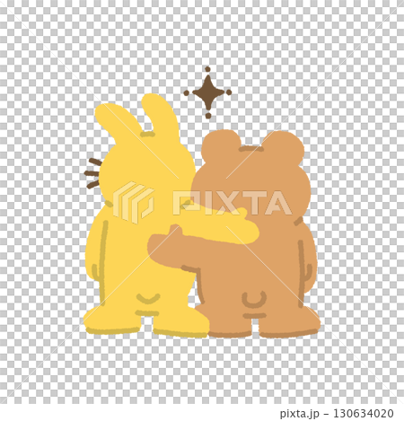 親友 イラスト 友情 手描き かわいい 子ども向け 教育用 130634020