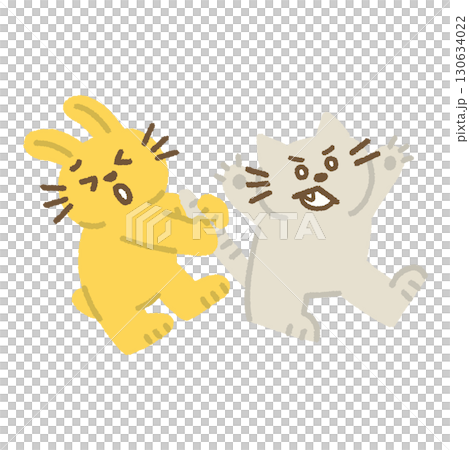 Friends fighting, stopping, illustration, friendship, hand-drawn, cute, for children, educational 130634022
