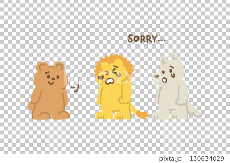 Bullying, Apologizing, Illustration, Friends, Hand-drawn, Cute, For Children, Educational 130634029