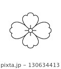 花菱の線画イラスト 130634413