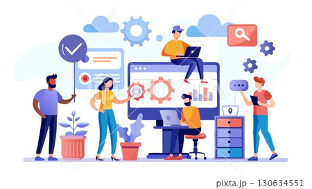 They troubleshoot a wide range of technical problems, from software malfunctions to hardware failures. 130634551