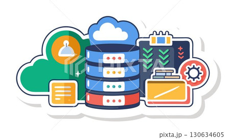 The sticker serves as a visual reminder of the importance of regular data backups. 130634605