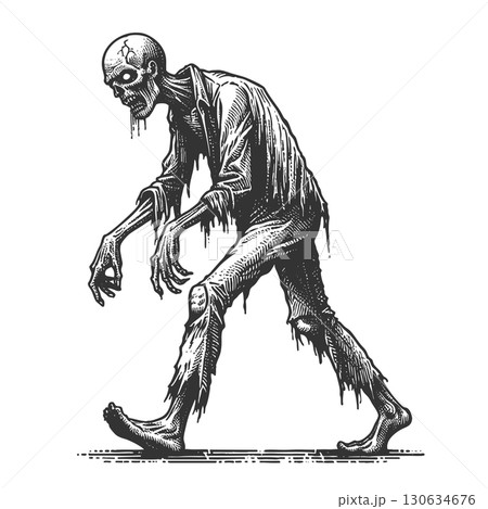 zombie walking Helloween art vector zombie walking Helloween art vector 130634676