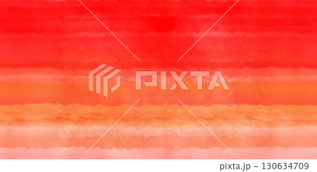 水彩で描いた赤のグラデーション 夕焼け 水彩で描いた赤のグラデーション 夕焼け 130634709