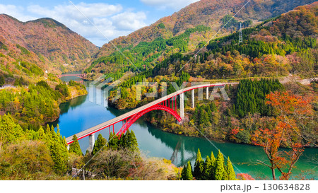 庄川峡（秋） 130634828