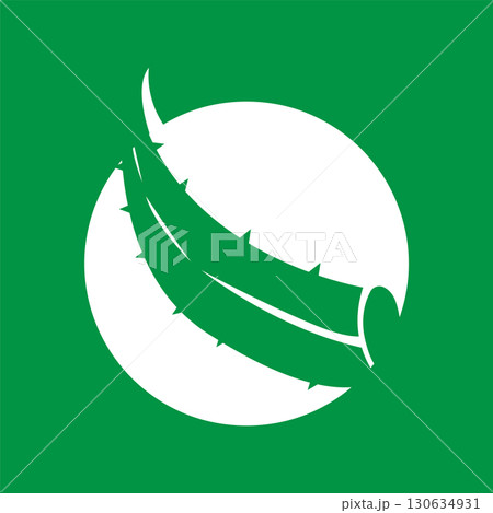 aloe vera logo cosmetic design simple green plant health symbol vector illustration aloe vera logo cosmetic design simple green plant health symbol vector illustration 130634931