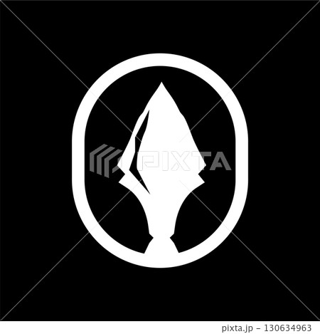 Spear Logo Old Vintage Rustic Simple Design Business Brand Spear Arrow 130634963