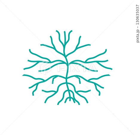 Neuron Logo Design Health Illustration DNA Molecule Nerve Cell Abstract Simple Illustration 130635037
