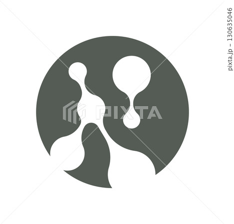 Neuron Logo Design Health Illustration DNA Molecule Nerve Cell Abstract Simple Illustration 130635046