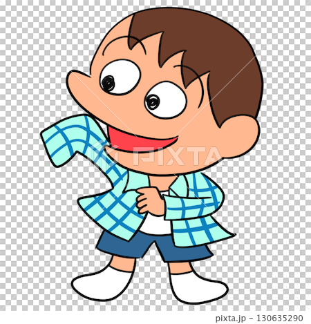 着替え パジャマ 子供 男の子 イラスト 着替え パジャマ 子供 男の子 イラスト 130635290