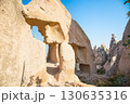 Valley of doves panoramic view near Uchisar castle in sunrise, Cappadocia 130635316