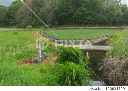 京都府木津川市の里山の風景が広がる山背古道 130635569