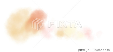 水彩滲むオレンジの甘い感じのあしらいイラスト素材 水彩滲むオレンジの甘い感じのあしらいイラスト素材 130635630