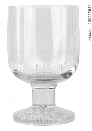 Minimalist Drinkware Champagne Wine and Water Glasses Isolated 130635680