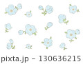 水色の花のイラスト 130636215