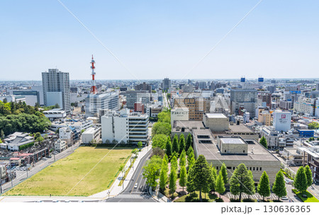 栃木県宇都宮市　栃木県庁から望む宇都宮市の街並み（南方向） 130636365