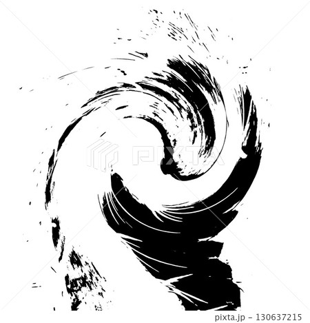 Abstract Black Ink Swirl Texture for Modern Artistic Background and Creative Design 130637215